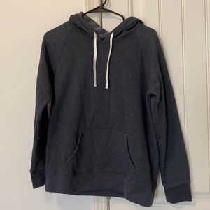 Dark gray pull string hoodie with pocket